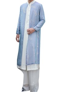 Online order Chinese Tang style linen Hanfu men's Chinese Style Men's suit robe Zen clothes ancient clothes Taoist robe Kungfu SHIRT CREW drama clothes shawl top SKF003